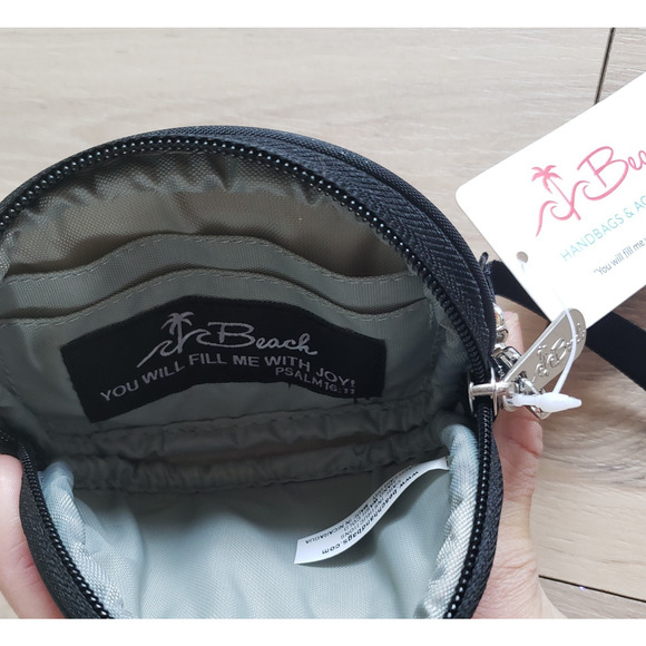 Mini Wristlet Purse California Leash Company Beach Neoprene You Fill Me Joy 5x4 - Picture 4 of 7